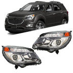 Set of 2 Headlights for Chevy Equinox (2016–2017) Halogen Projector
