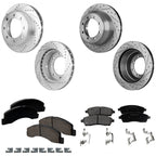 Brake Disc Rotors and Pad Kit for Ford F-350 Super Duty 4WD (1999–2004)