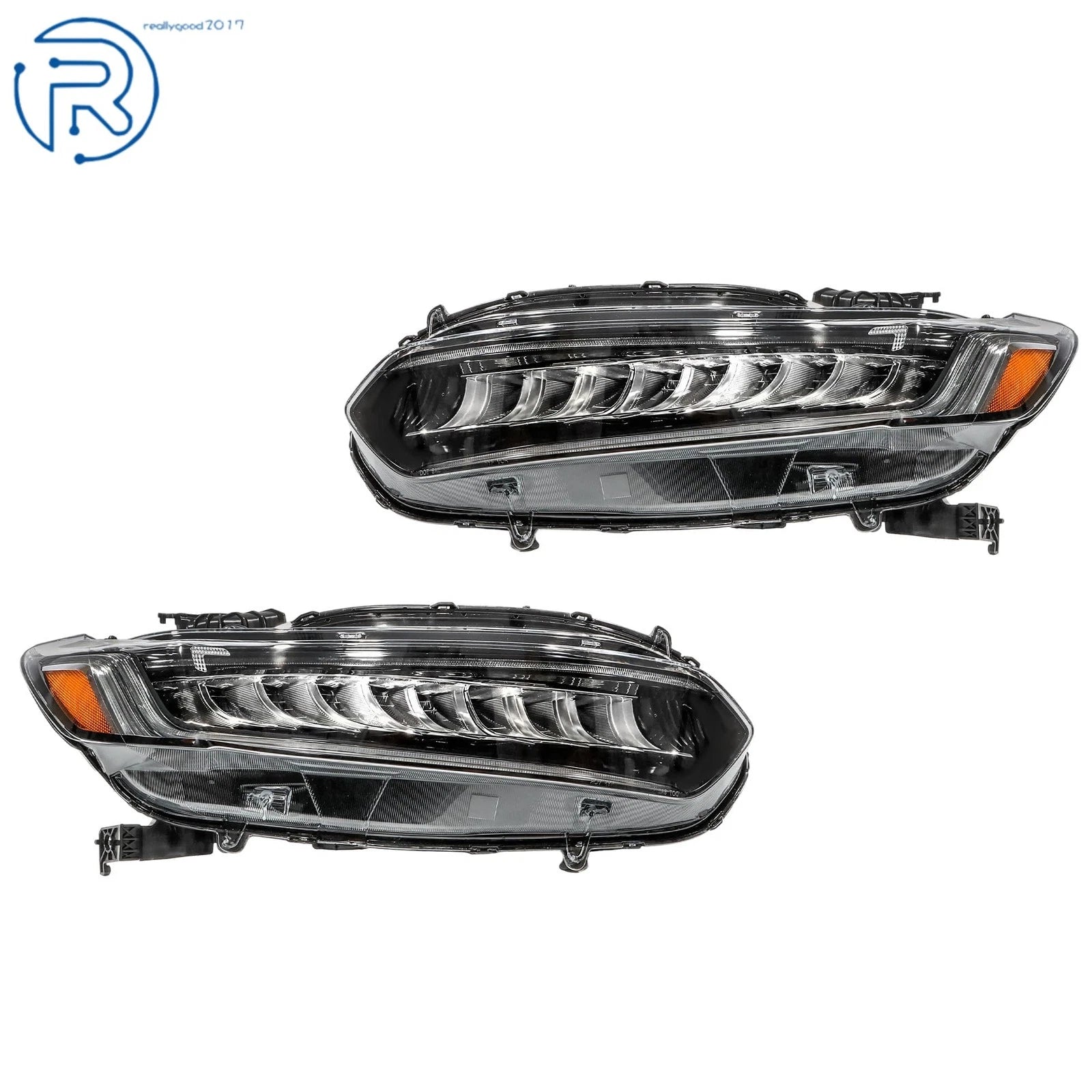 LED Black Housing Headlights for Honda Accord (2021–2022) Left+Right Side