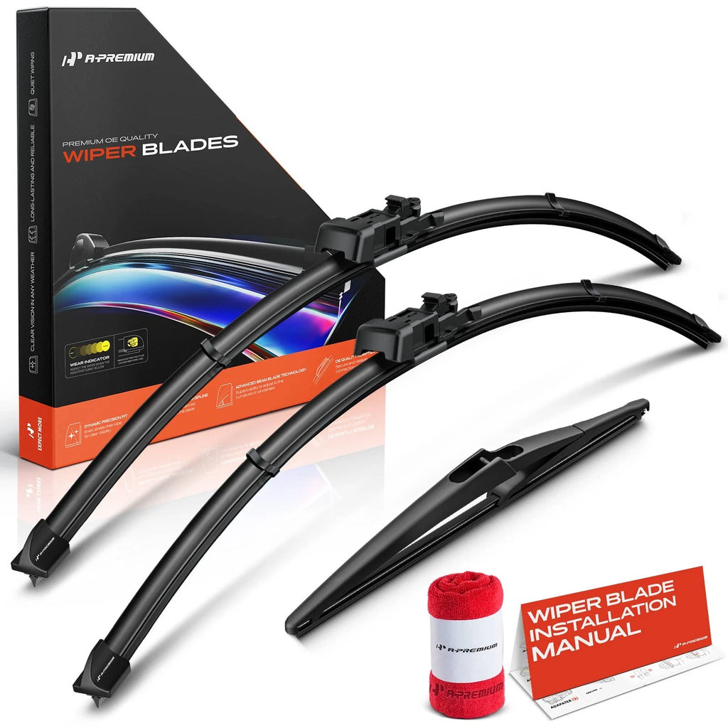 Set of 3 Windshield Wiper Blades for Ford Focus (2012–2018)