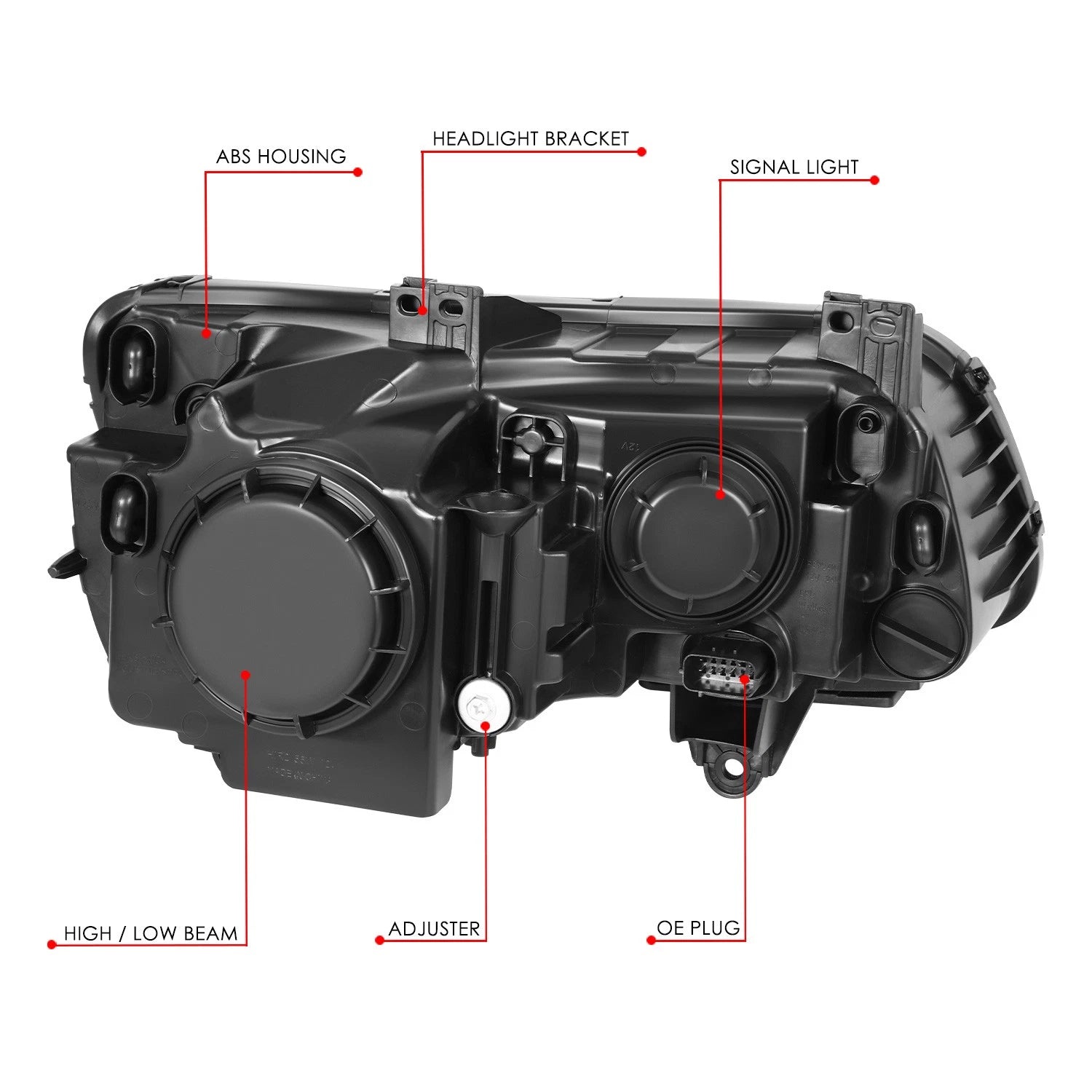 LED DRL Left Side Projector Headlight for Chrysler 300 (2011–2014)