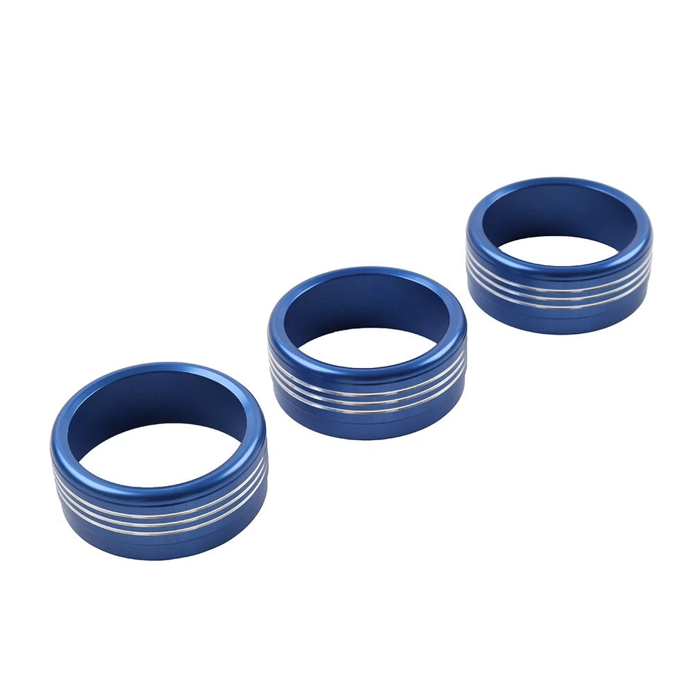 Set of 4 AC Climate Control Knob Ring Covers for Subaru Forester XV Crosstrek WRX (2013–2021) Blue
