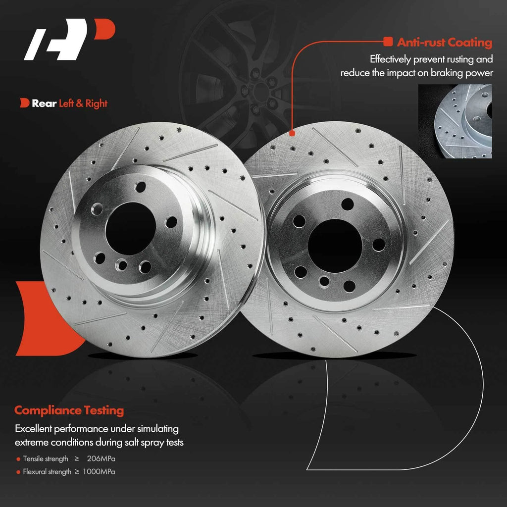 Drilled Brake Rotors for BMW X5 X6 (2007–2018)