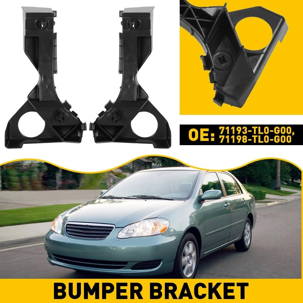 Set of 2 Front Bumper Cover Brackets for Toyota Corolla (2003–2008)
