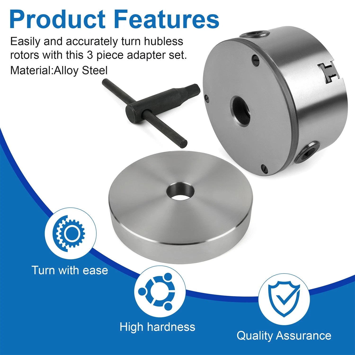 3 Piece Quick Chuck Adapter Set for Ammco 4000, 4100 (1" Arbor)