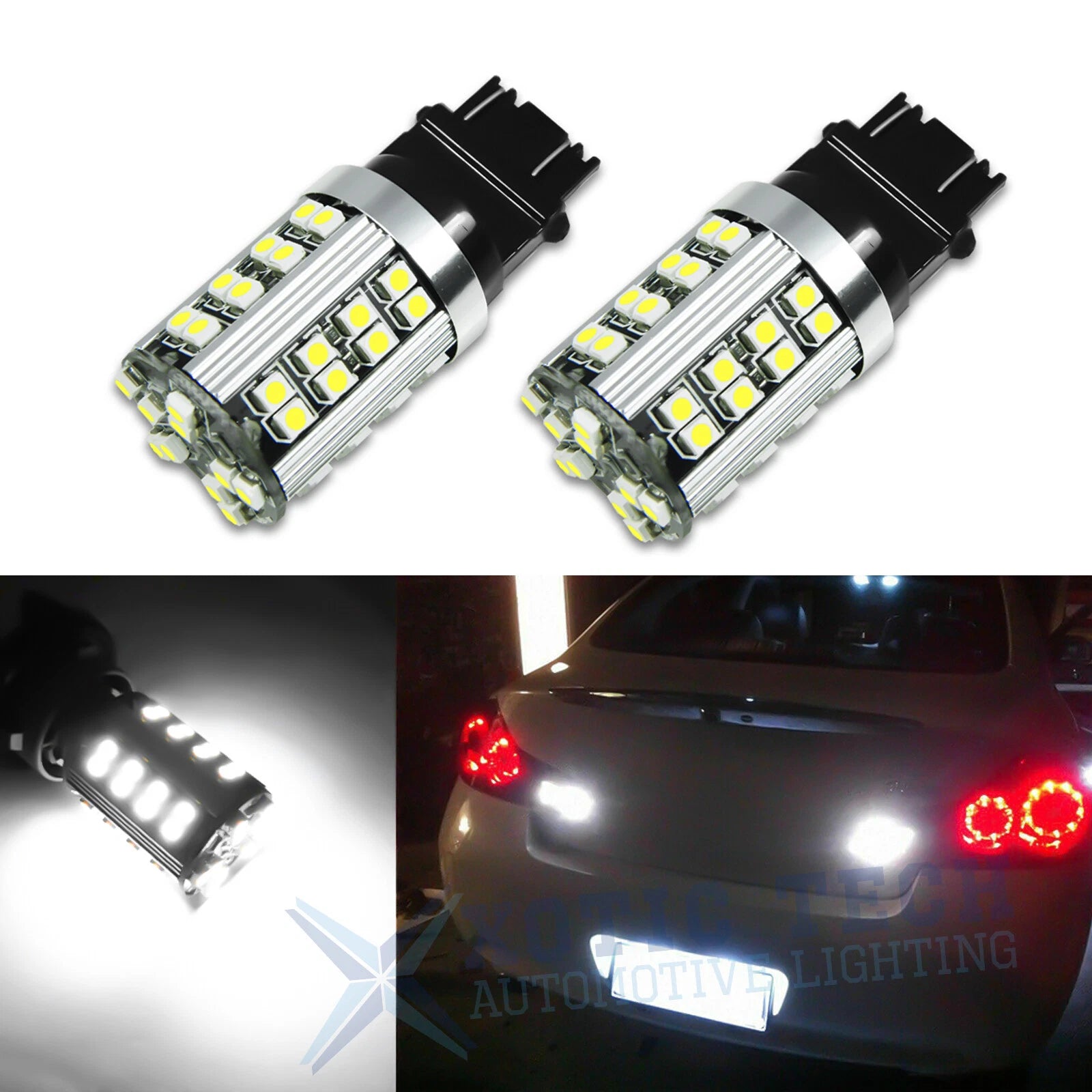 Error-Free Xenon White LED Backup Reverse Light for 3157 3156 (2015–2025)