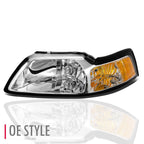 OE Style Front Headlight for Ford Mustang (1999–2004) FO2502177 Chrome