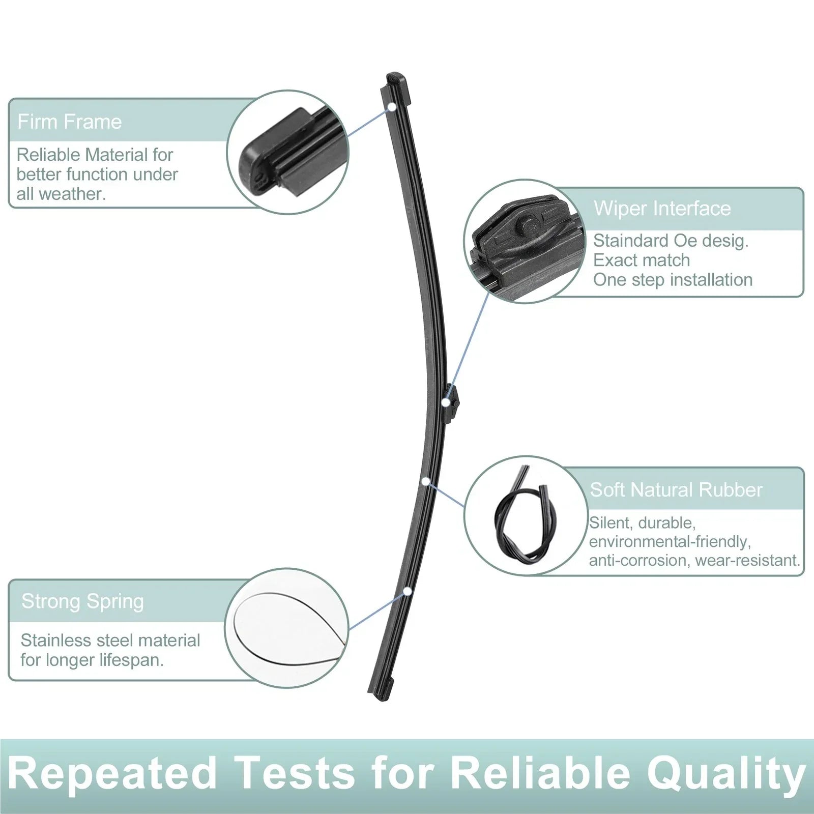 Rear Wiper Blade Arm Set for Porsche Cayenne Hybrid (2010-2017)