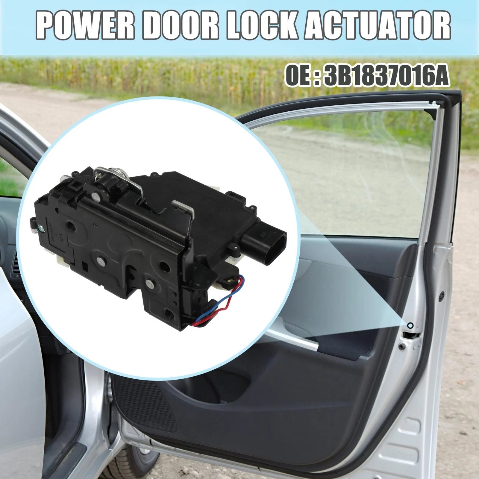 Door Lock Actuator Front Right for VW Beetle Golf GTI Passat Rabbit (1998–2009) 3B1837016A