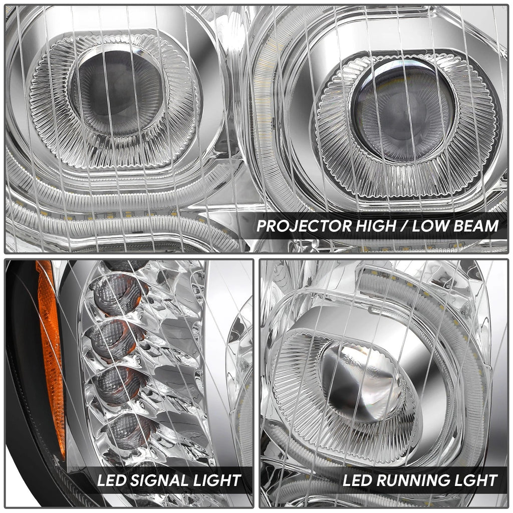LED DRL + Turn Signal Projector Headlights for Freightliner Columbia (2004–2017)