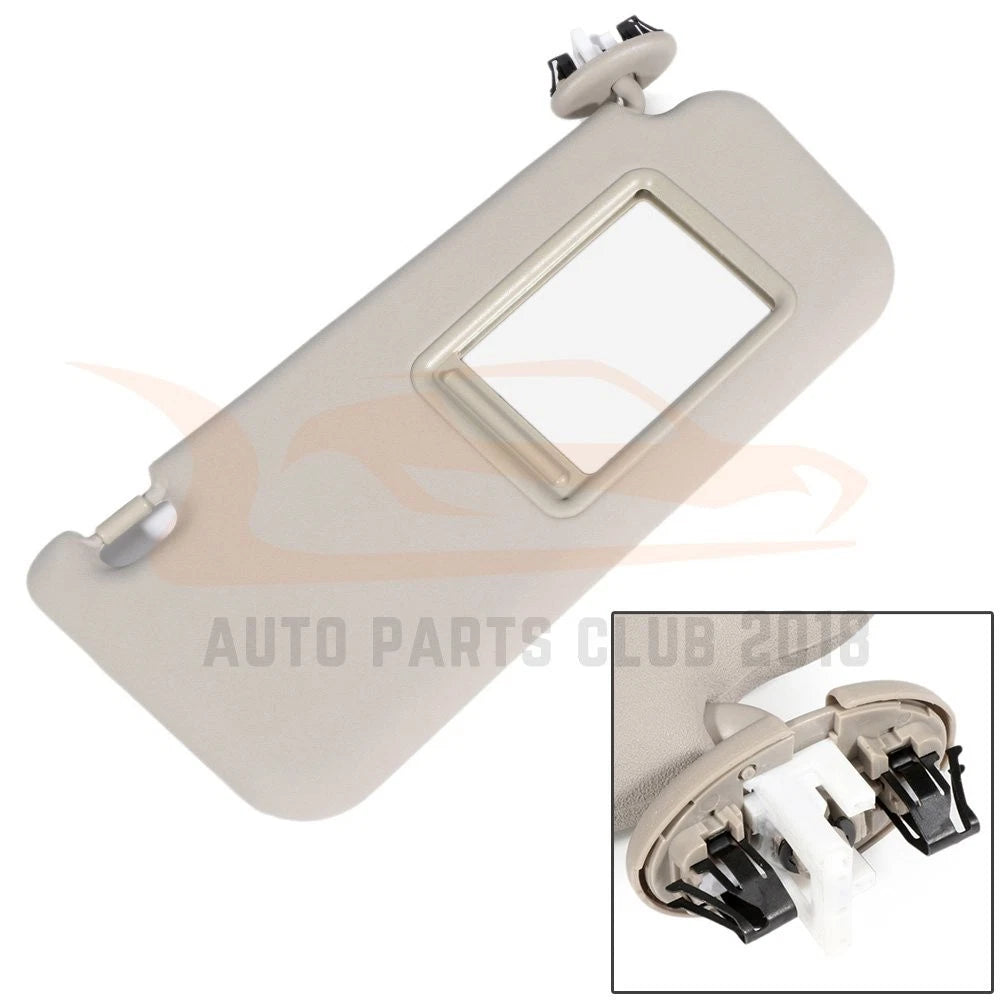 Beige Right Passenger Side Sun Visor for Toyota RAV4 (2006–2013)