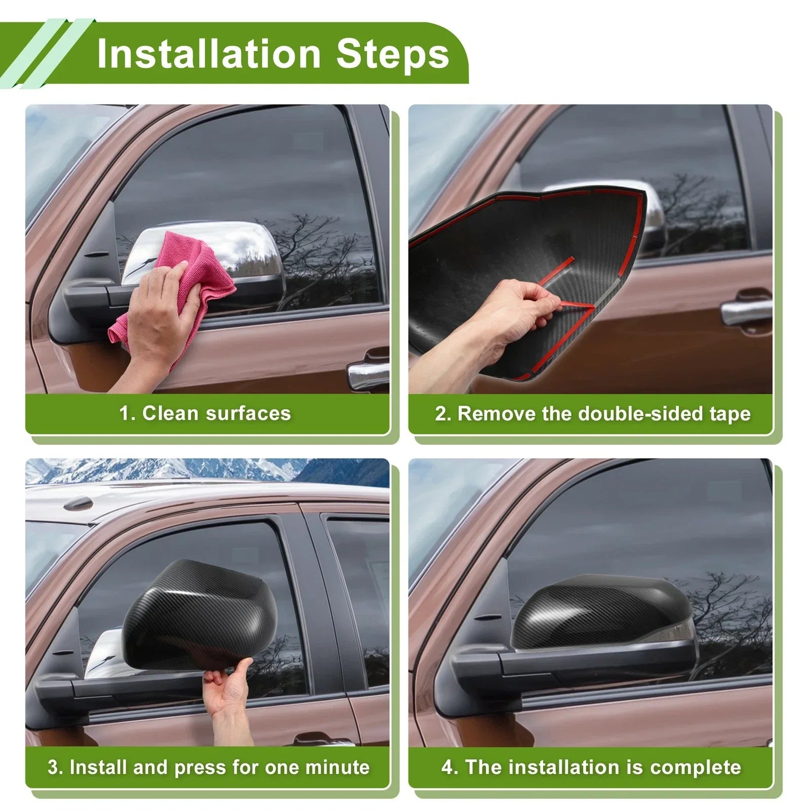 Mirror Cover Cap Replacement for Dodge Ram 1500 2019-2024