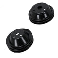 2X Double Groove LWP Long Water Pump Crankshaft Pulley for SBC Small Block Chevy (1969–1995)