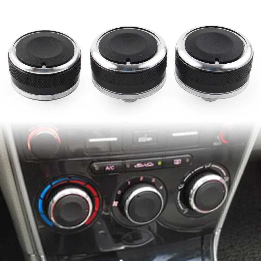 Set of 3 A/C Switch Knob Cover Trim for Mazda 6 (2003–2008)