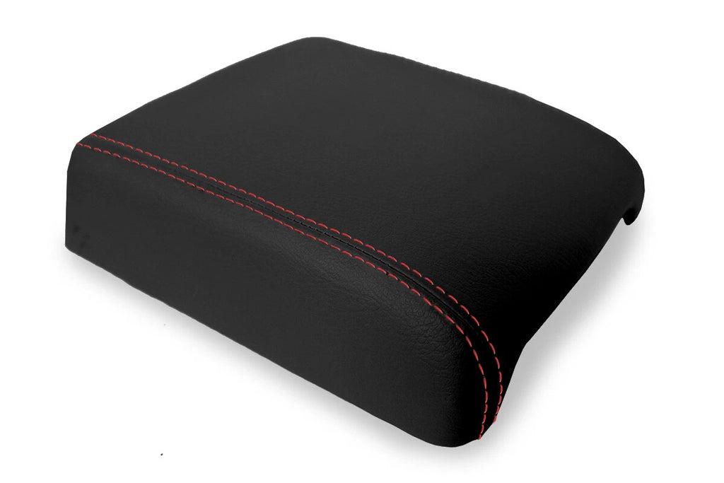 Center Console Lid Armrest Leather Cover for Discovery Sport (2015–2019) Red Stitch