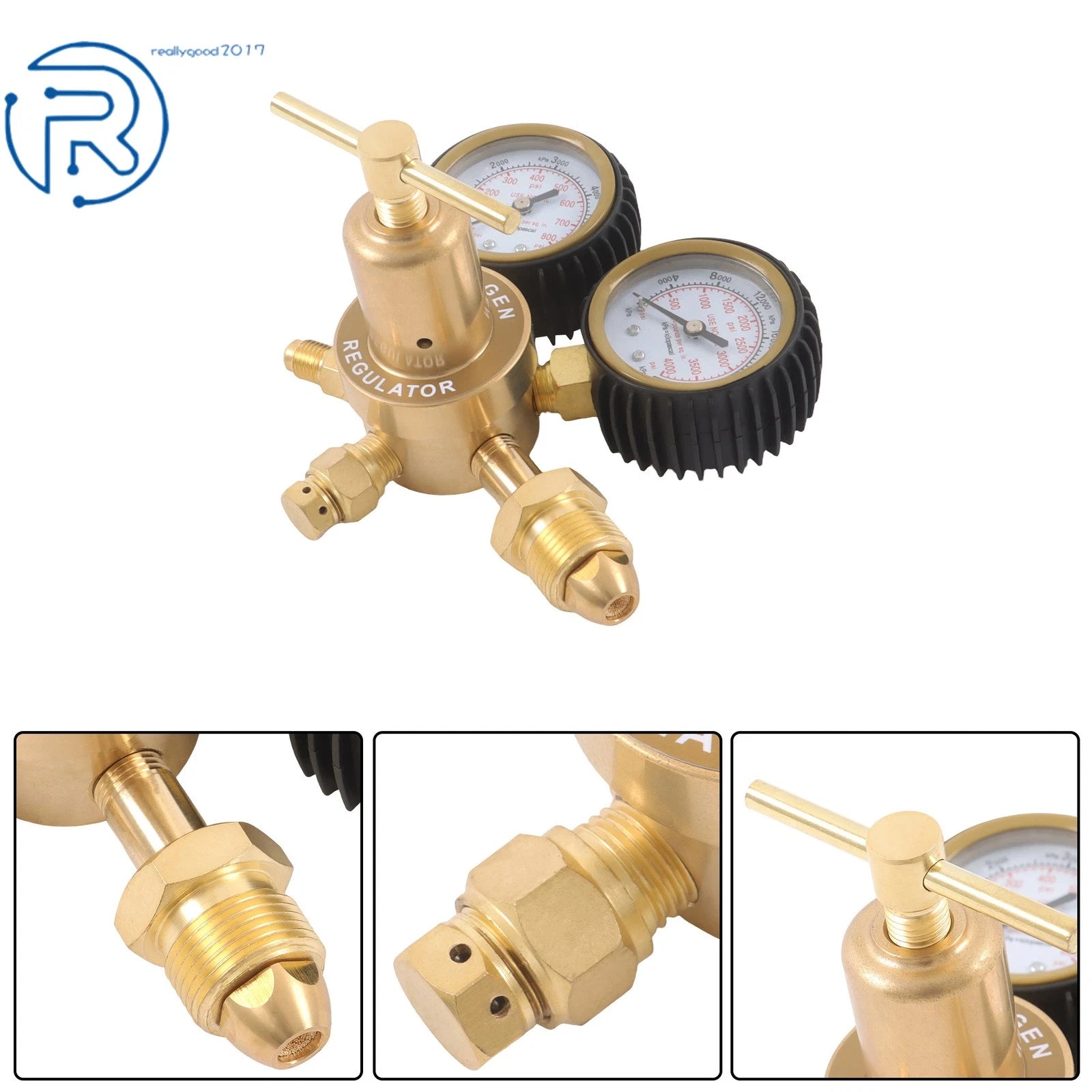Nitrogen Regulator CGA580 for 0-800 PSI (1/4" Male Flare Outlet)