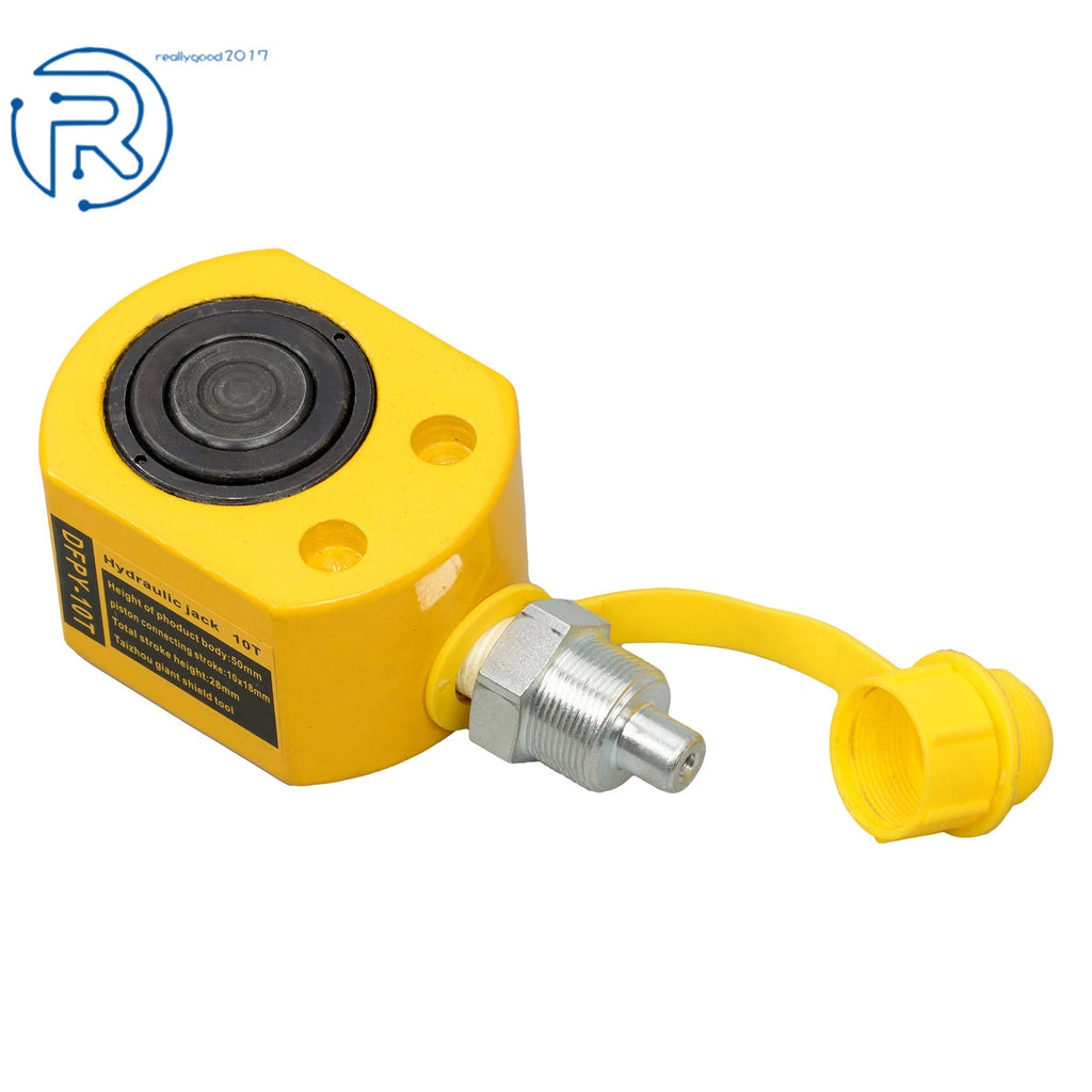 10T Hydraulic Cylinder Low Profile Ram Jack for Multi-Section Lifting