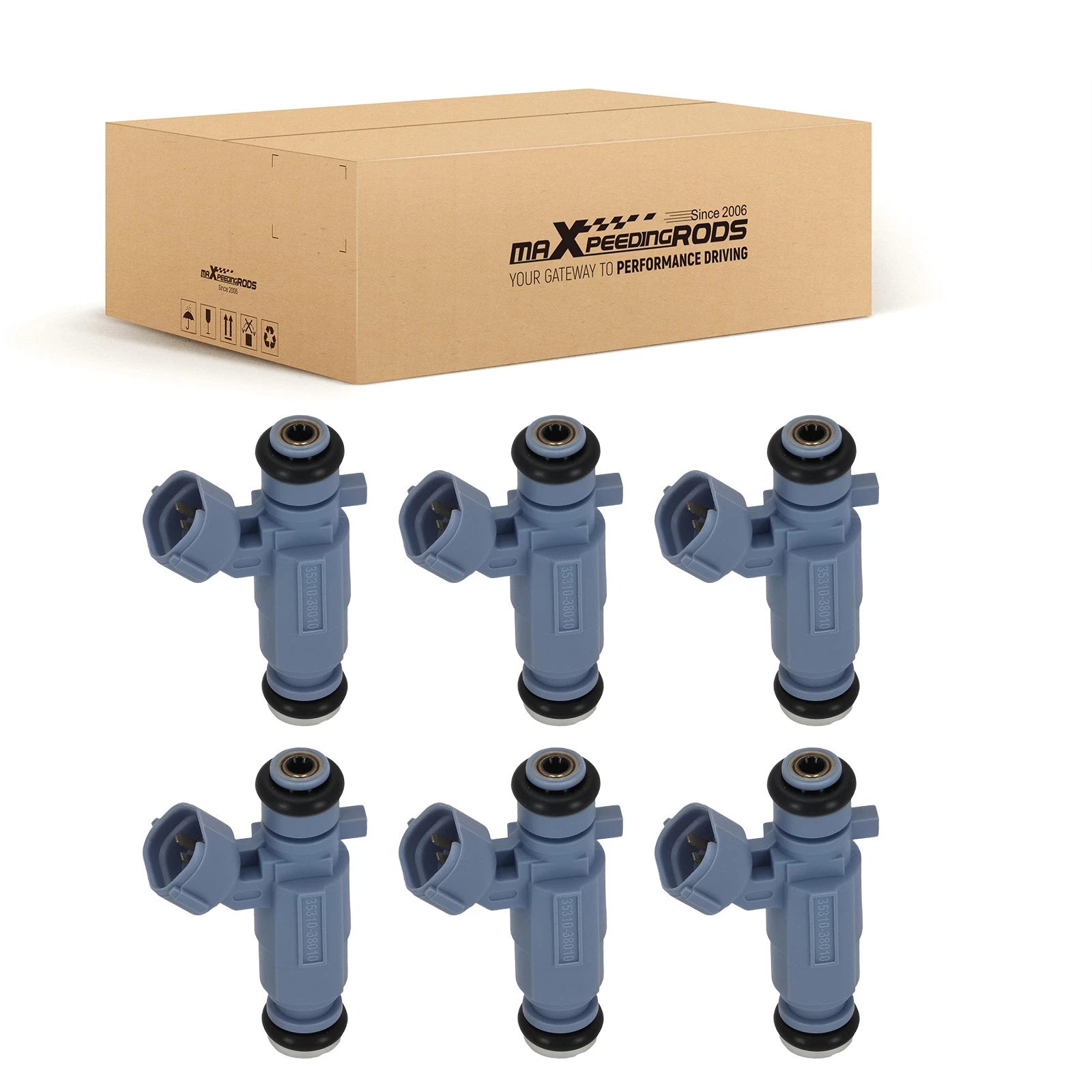 Set of 6 Fuel Injectors for Kia Sorento Sedona Amanti Magentis (2001–2006)