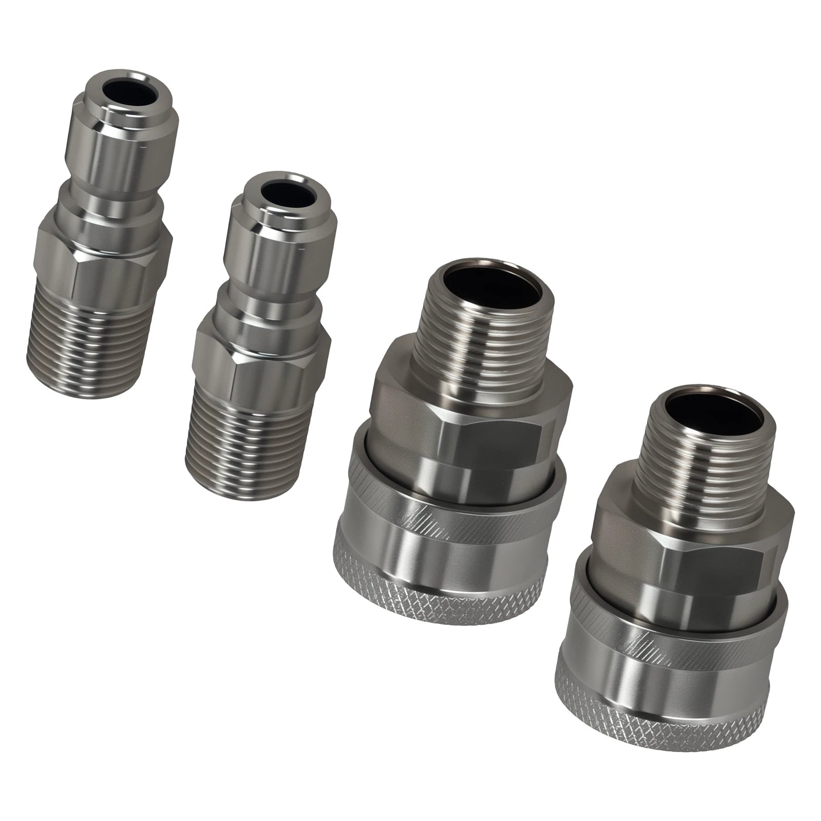3/8" NPT Pressure Washer Adapter Quick Connect Socket Plug for Stainless (4 Pack)