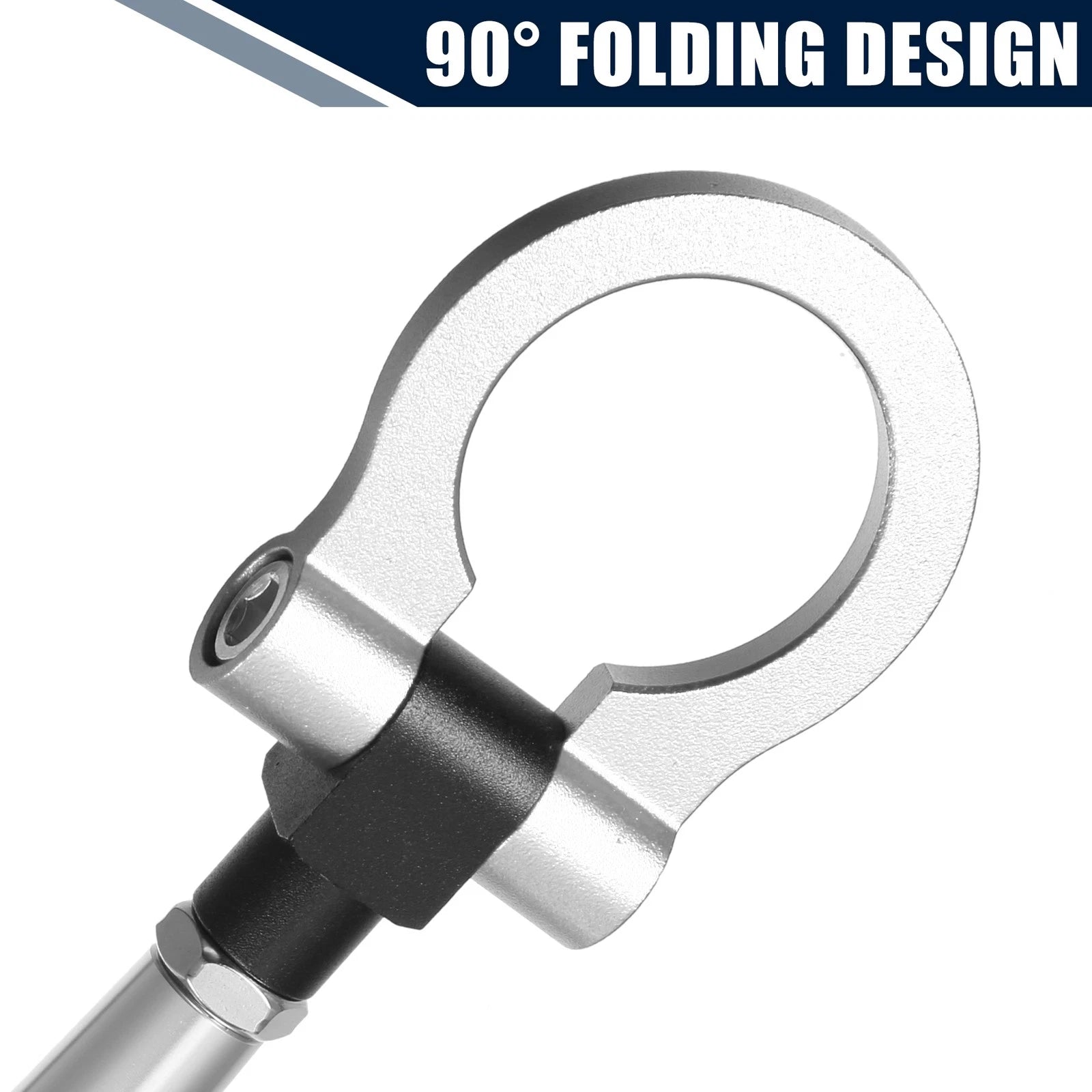 Tow Hook Screw for Nissan (Silver Tone Round Front Rear Bumper)