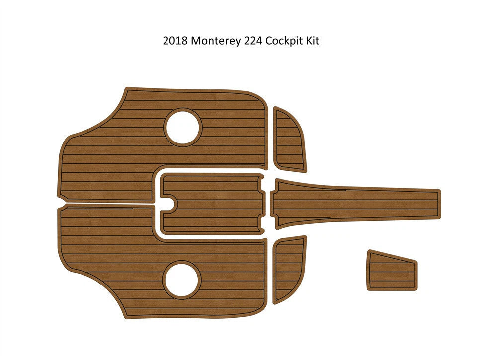 EVA Foam Faux Teak Decking Floor Mat for Monterey 224 (2018)