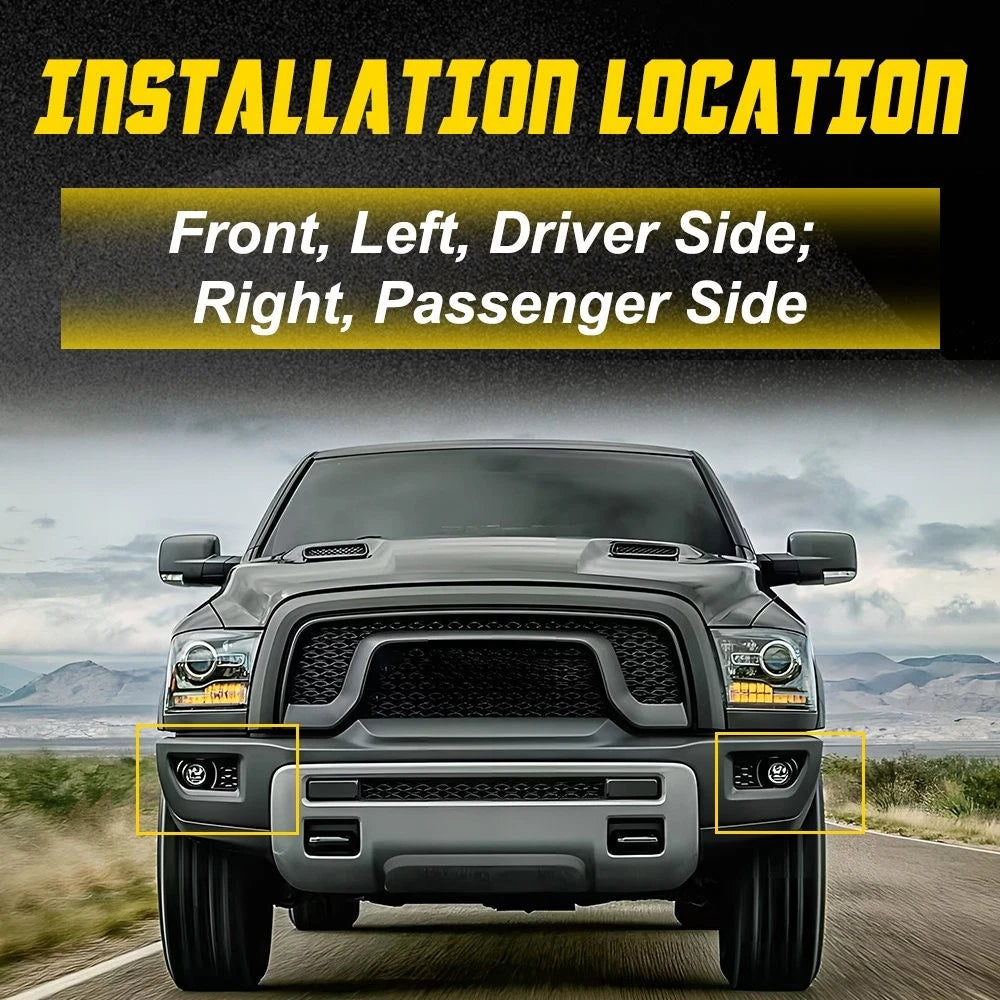 Set of 2 Front Bumper Side Brackets for Dodge Ram 1500 (2013–2018)
