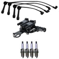 Set of 4 Hitachi Ignition Coils & Denso Iridium Spark Plugs for Spectra L4