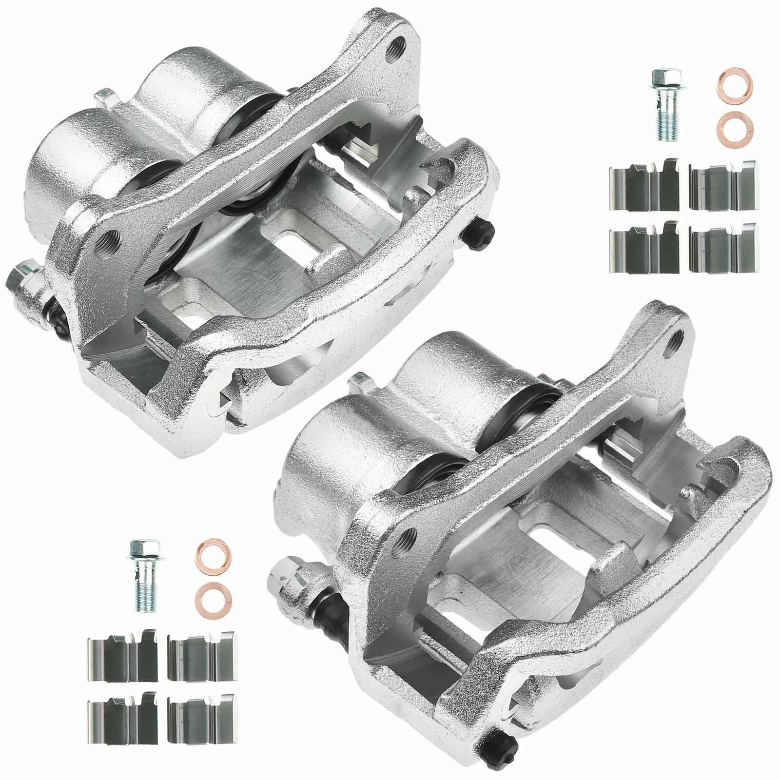Pair Front Brake Calipers with Bracket for Ford Edge (2011-2014) Mazda CX-9