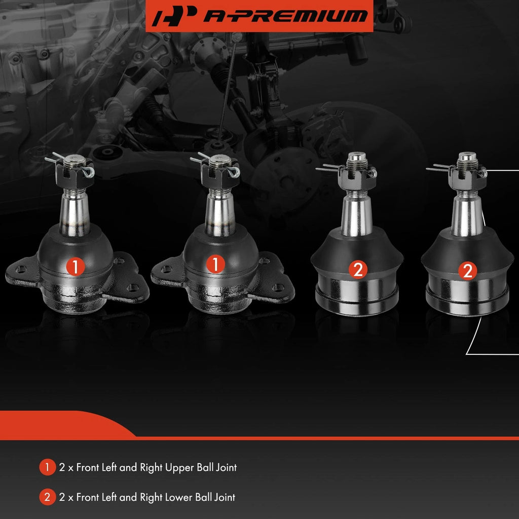 Set of 4 Front Upper & Lower Ball Joints for Chevrolet Tahoe (1996–1999)