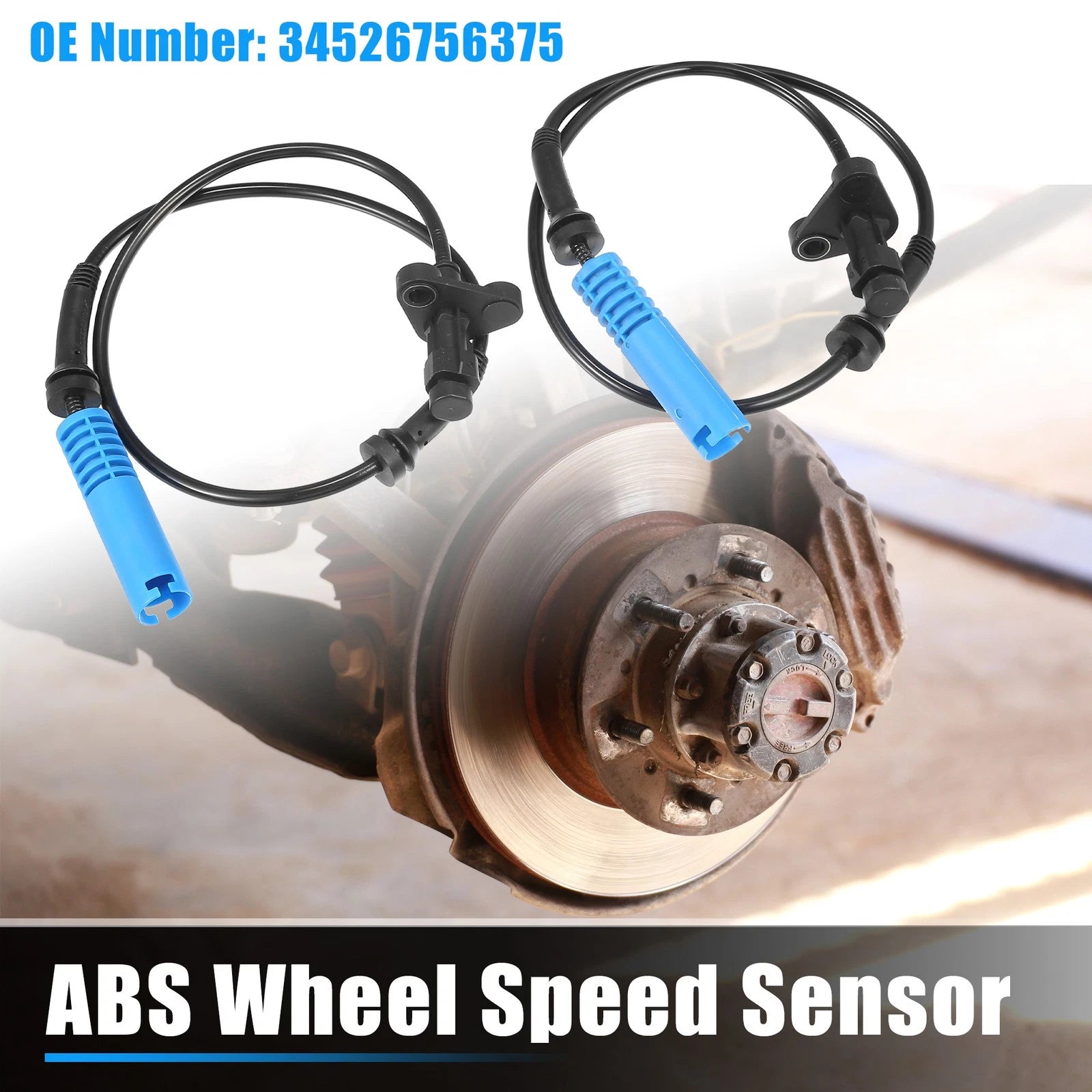 2Pcs ABS Wheel Speed Sensor for BMW 525i (2001–2007) No. 34526756375
