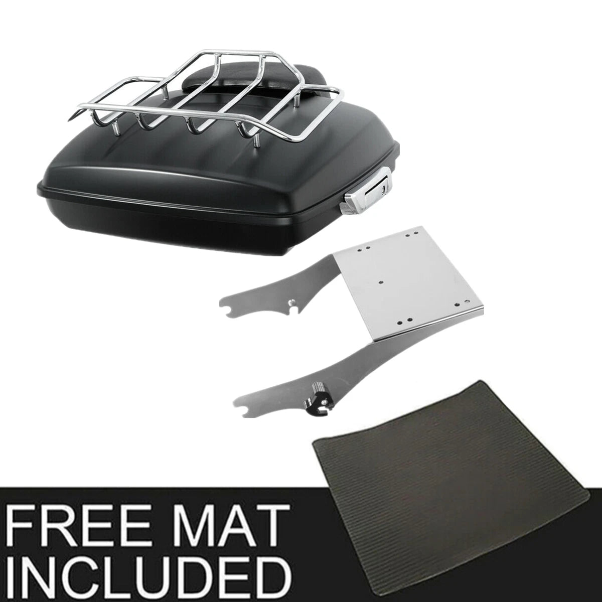 Matte Trunk Backrest Mount Rack for Harley Touring Street Road Glide (1997–2008)