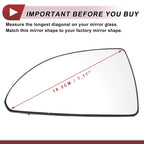 Left Driver Side Mirror Glass Replacement for Chevrolet Impala (2006–2013)