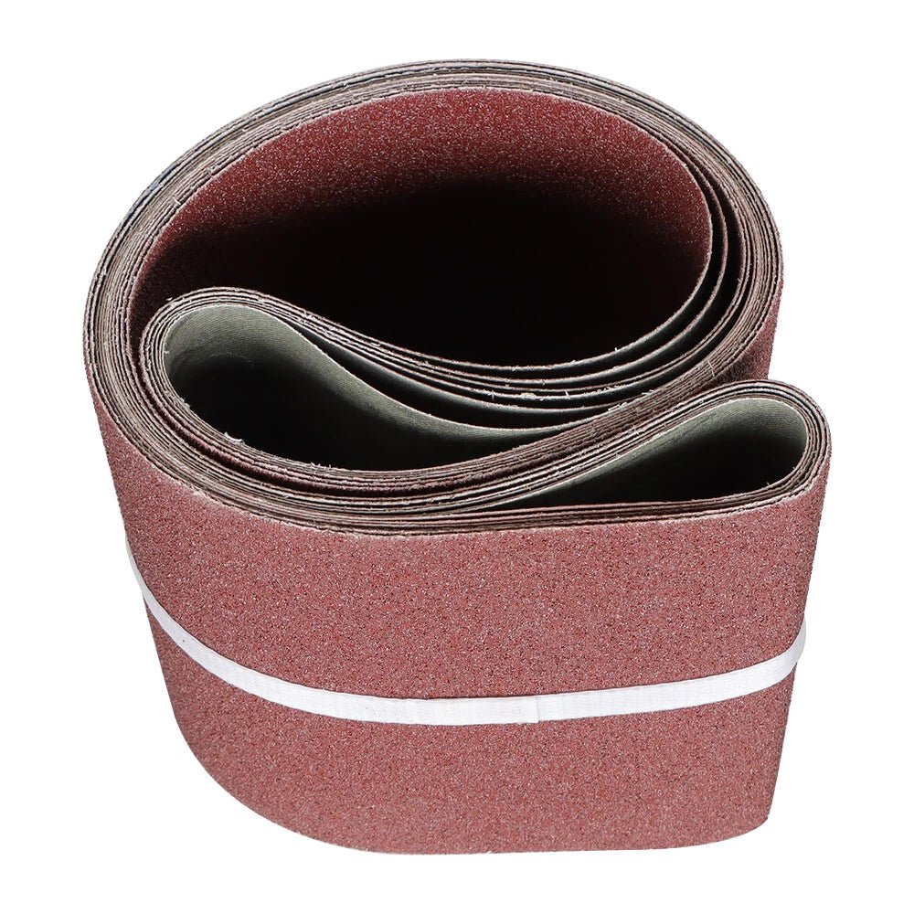 Set of 6 Sanding Belts for Belt Sander (60-400 Grit)