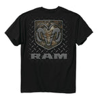 Licensed Dodge Ram Trucks Logo Camouflage Black T-Shirt for Men (Unisex)
