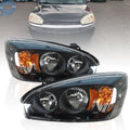 Set of 2 Headlights for Chevy Malibu (2004–2008) Black Housing