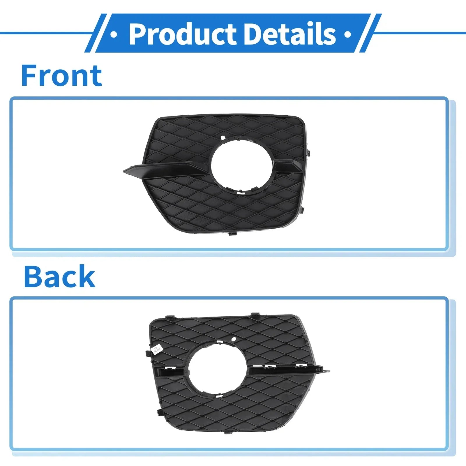 1 x Car Front Left Fog Light Grill for BMW X6 (2008-2014) Black