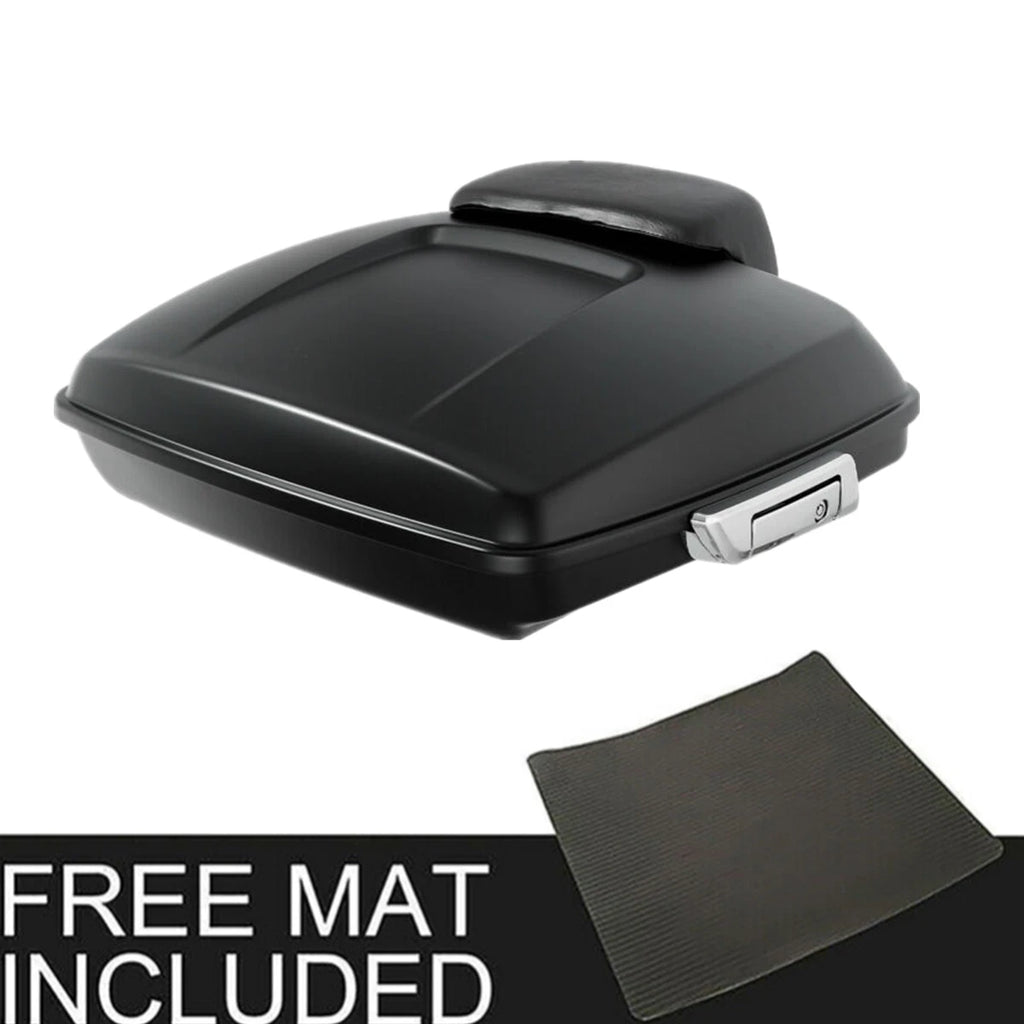 Matt Black Razor Trunk Backrest Pad for Harley Street Road Glide (2014–2025)