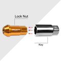 20Pc M12X1.25 Orange JDM Open End Aluminum Spline Wheel Lug Nuts + Key