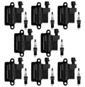 Set of 8 Ignition Coils & 8 ACDelco Spark Plugs for Cadillac Chevy GMC V8