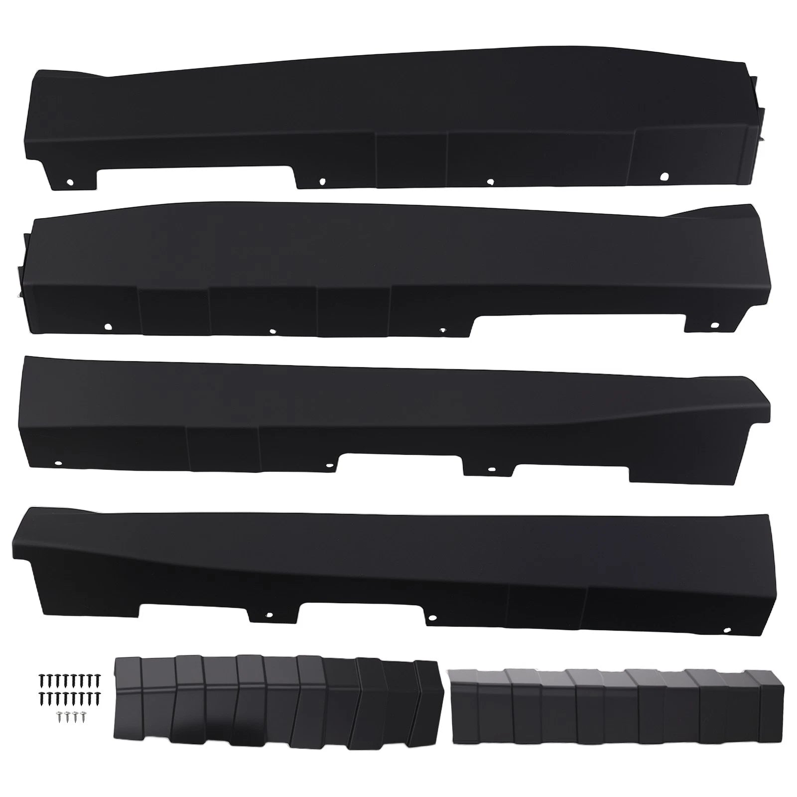 Set of 2 Black PP Side Skirts for Chevy Camaro RS SS ZL1 Style (2016–2022)