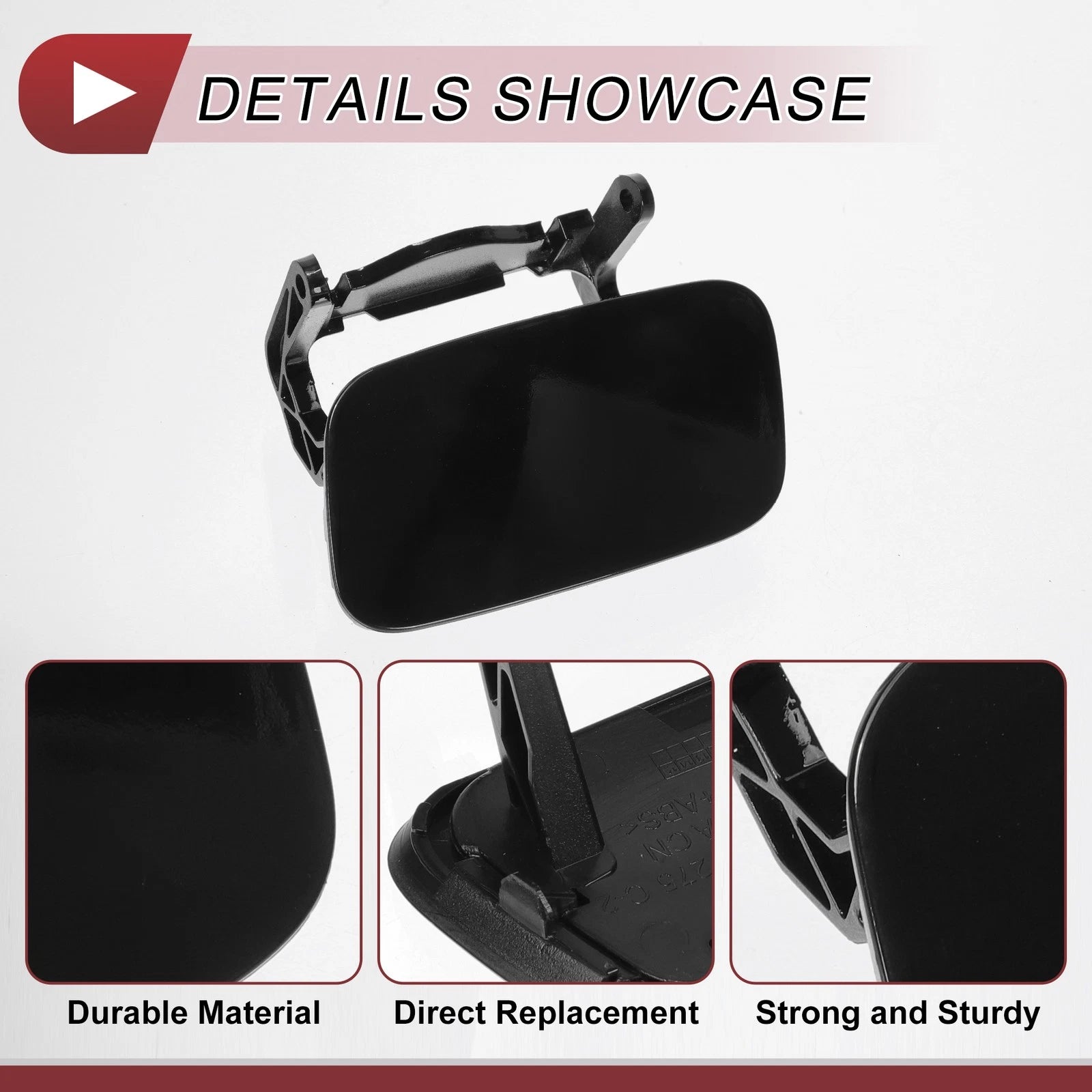 Front Left Washer Nozzle Cover Cap for Audi A4 S4 (2013–2015) 1 Pcs Black