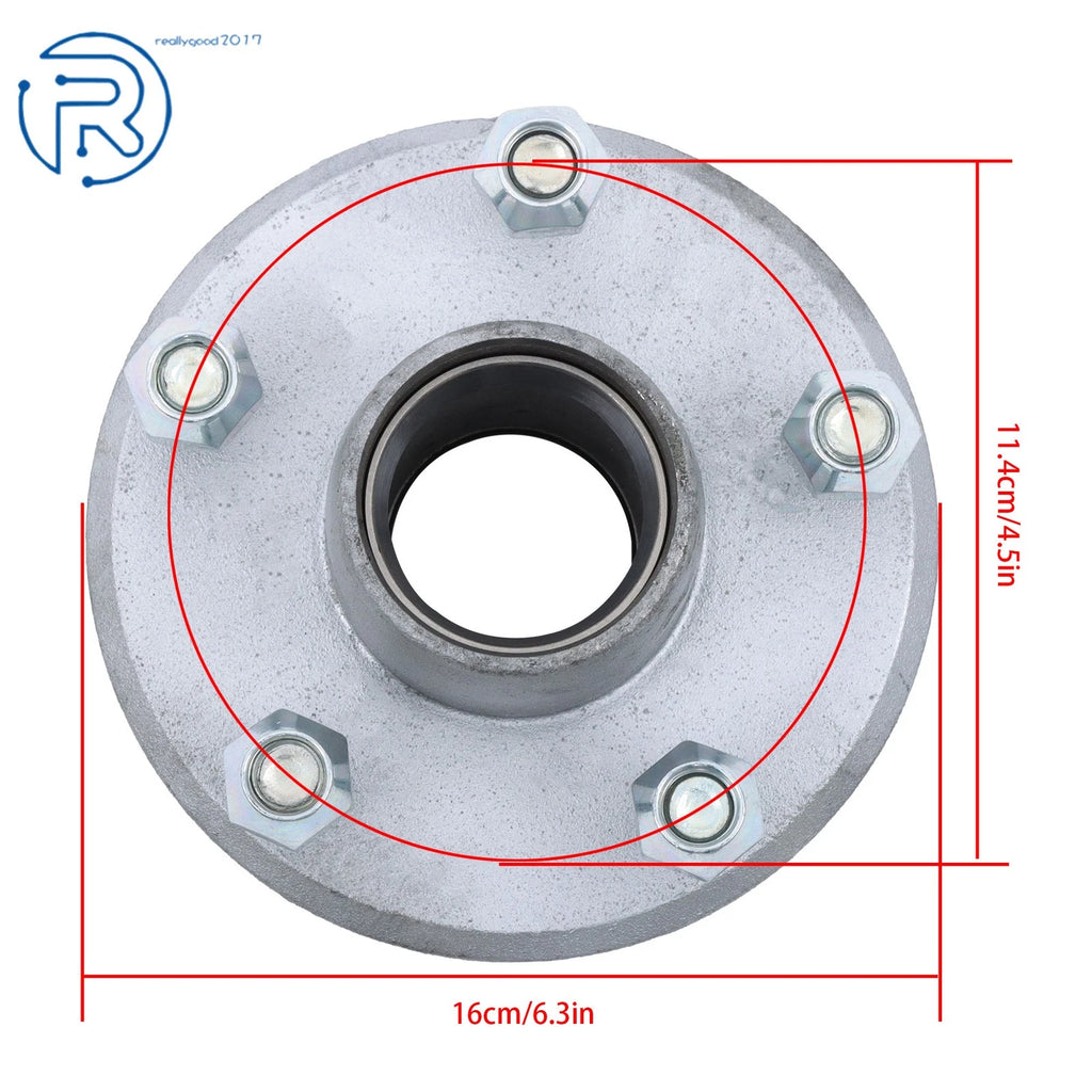 2X Hot Dipped Galvanized 5 Lug Hub Kit for Utility Boat Trailer