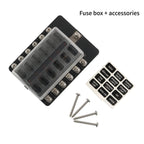 12 Position LED Fuse Box for Car Boat RV (12V 32V)