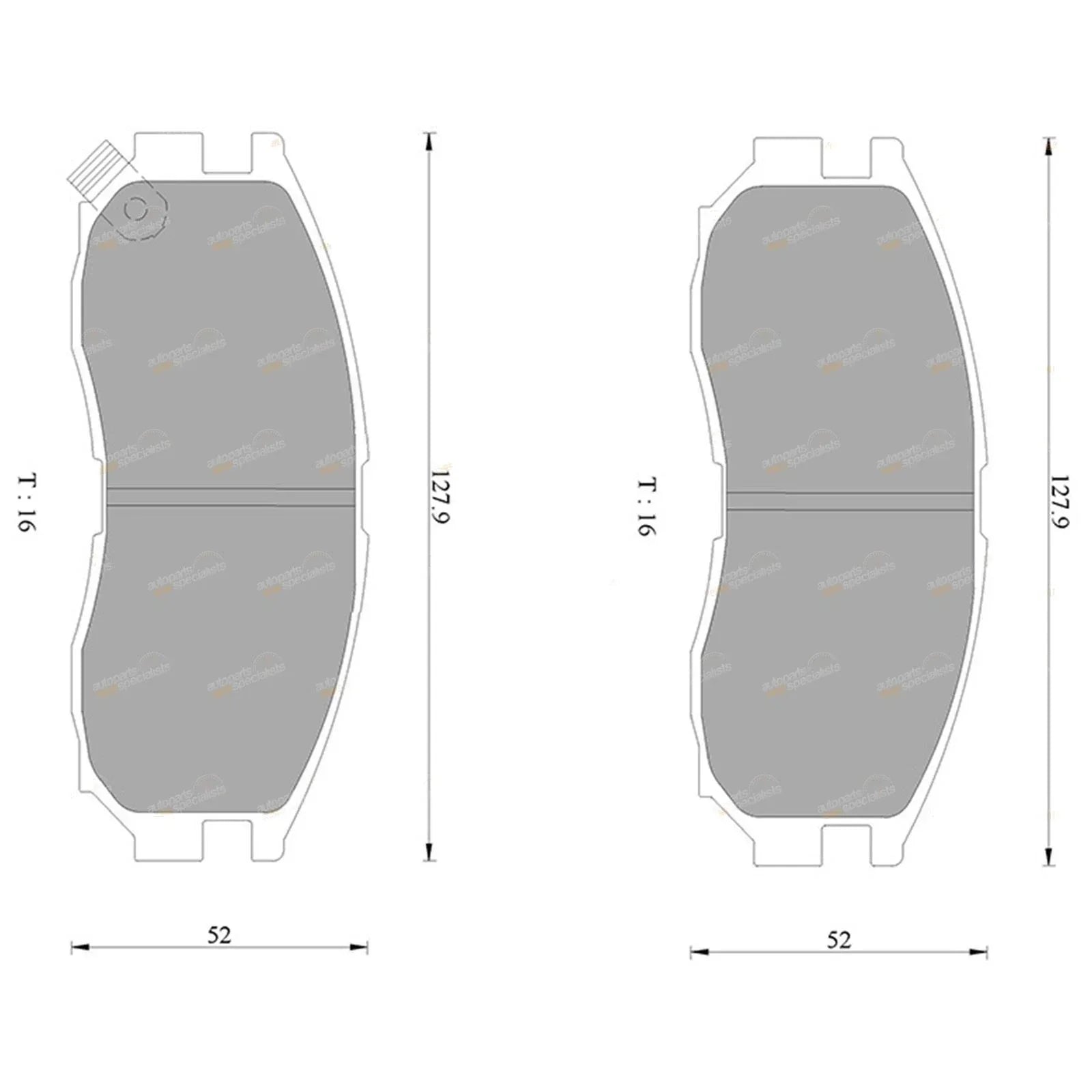 Front Disc Brake Pad Set for Mitsubishi Lancer (1990-1996)