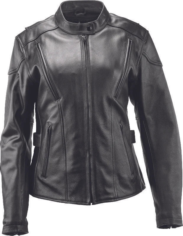 Kuryakyn River Road Race Leather Jacket for Women (Black, XL)