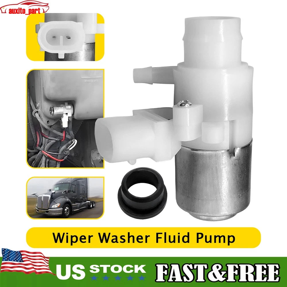 Windshield Washer Fluid Pump for Peterbilt 320 365 387 (2000–2023)