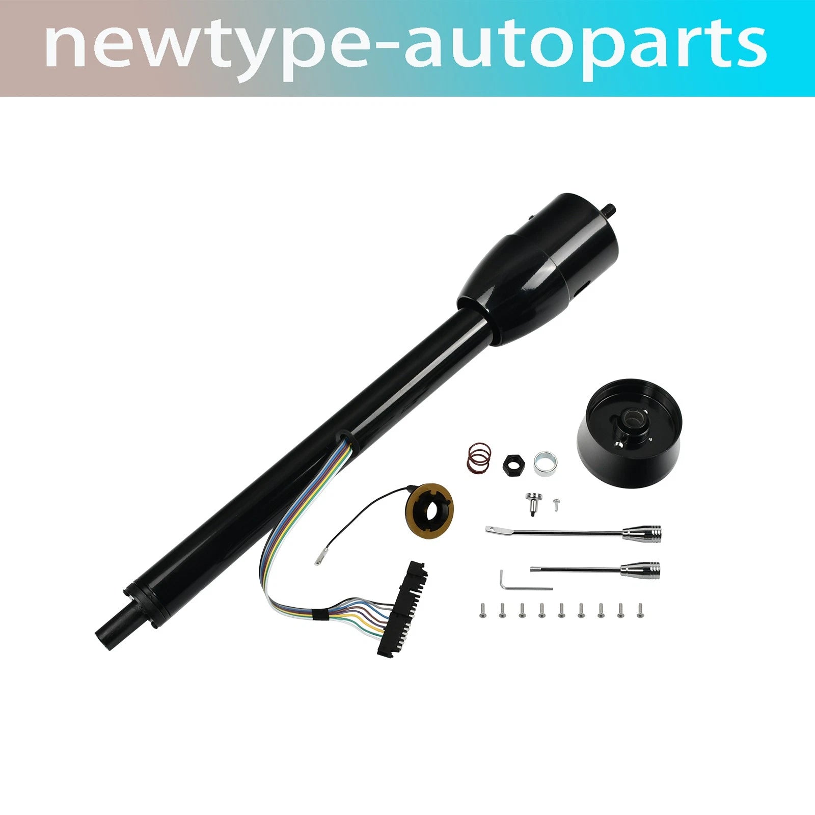 28" Stainless Steel Tilt Manual Steering Column & Adapter for Universal Models