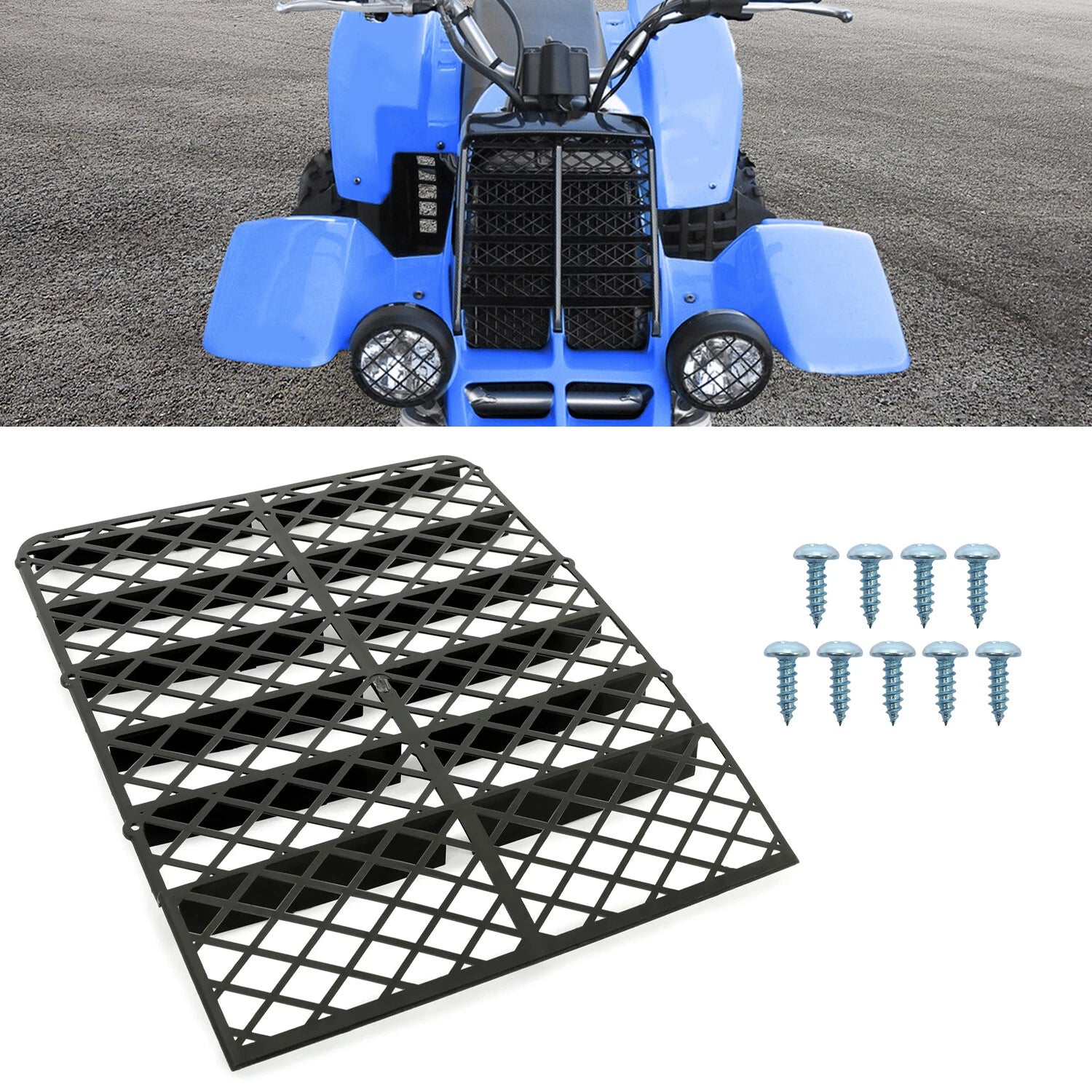 Radiator Mesh Grille for Yamaha Banshee YFZ350 (1987–2006) W/Hardware