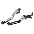 Silver Extendable Brake Clutch Levers for Suzuki GSXR600 GSXR750 GSXR1000 (06-10)