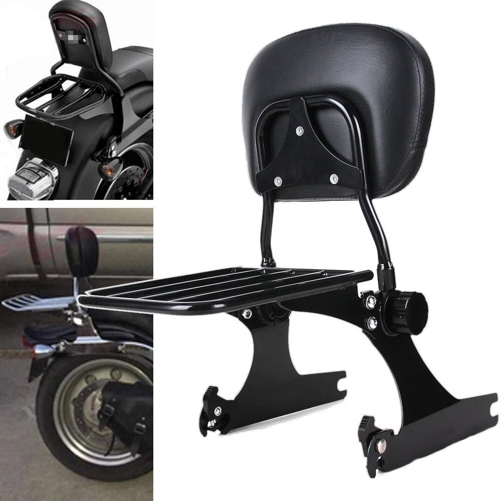Sissy Bar Luggage Rack for Harley Dyna FXDX FXDC FXDL (2002–2005) Black